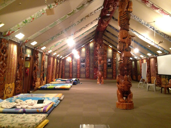 sleeping arrangements inside the marae